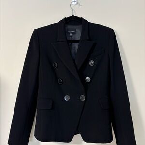 Elegant Black Double-Breasted Blazer